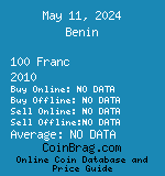 Benin 100 Franc 2010  coin